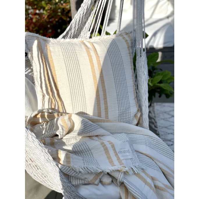 Elvang Denmark Elvang Iris Decke - 130x215 Cm - Yellow/green 4 Elvang Denmark Elvang Iris Decke - 130x215 Cm - Yellow/green – Bild 4