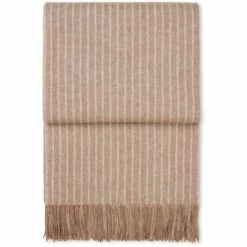 Elvang Denmark Elvang Stripes Wolldecke - 130x200 Cm - Camel