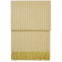 Elvang Denmark Elvang Stripes Wolldecke - 130x200 Cm - Light Yellow