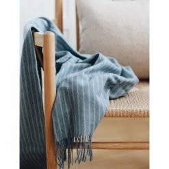 Elvang Denmark Elvang Stripes Wolldecke - 130x200 Cm - Mirage Blue -David Fussenegger Shop unnamed file 1090
