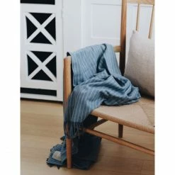 Elvang Denmark Elvang Stripes Wolldecke - 130x200 Cm - Mirage Blue -David Fussenegger Shop unnamed file 1091