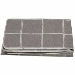 David Fussenegger Karo/handschriftlich Flanelldecke - 140x200 Cm - Schlamm