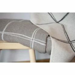 David Fussenegger Karo/handschriftlich Flanelldecke - 140x200 Cm - Schlamm -David Fussenegger Shop unnamed file 1110