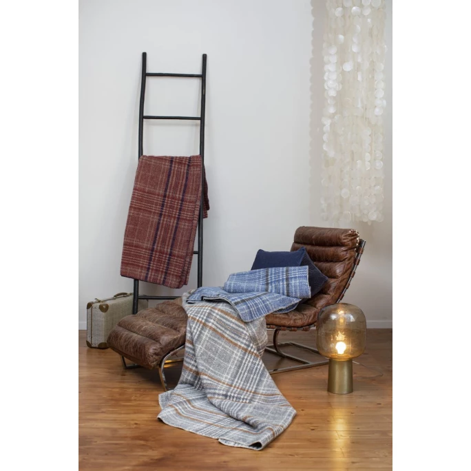 David Fussenegger SAVONA Karo Klassisch Wohndecke - 150x200 Cm - Blau 3 David Fussenegger SAVONA Karo Klassisch Wohndecke - 150x200 Cm - Blau – Bild 3