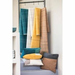 David Fussenegger VELVET Plaid - Gesäumt - Karo - 135x200 Cm - Schokobraun -David Fussenegger Shop unnamed file 1126