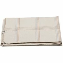 David Fussenegger SILVRETTA Junges Karo Flanelldecke - 140x200 Cm - Rohweiß