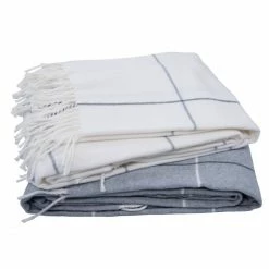 Tom Tailor FINE SQUARES Plaid - 130x170 Cm - Grau -David Fussenegger Shop unnamed file 1153