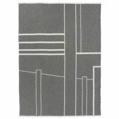 Kristina Dam Studio Architecture Decke - 130x180 Cm - Off White-black Melange