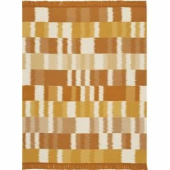 Bocasa By Biederlack Biederlack Modern Normad Desert Decke - 150x200 Cm - Rostrot-ocker