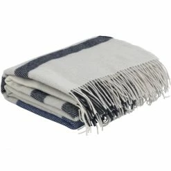 GANT Magnified Check Decke - 130x180 Cm - Light Grey