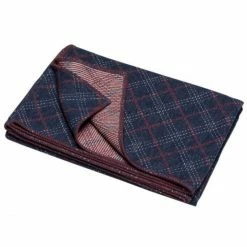 David Fussenegger SYLT Karo Baumwolldecke - 140x200 Cm - Navy