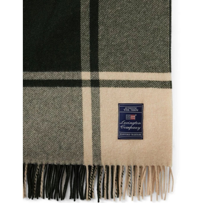 Lexington Checked Plaid - 130x170 Cm - Green-beige 2 Lexington Checked Plaid - 130x170 Cm - Green-beige – Bild 2