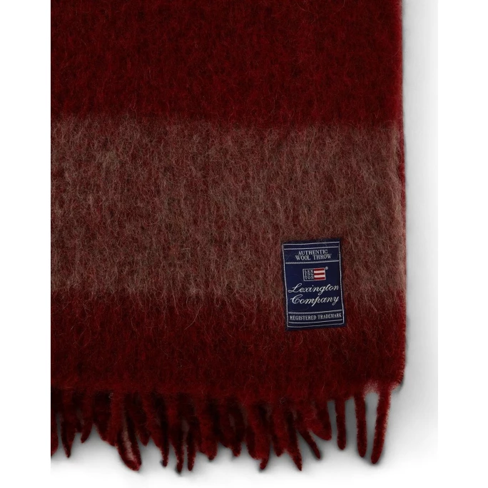 Lexington Striped Plaid - 130x170 Cm - Red-beige 2 Lexington Striped Plaid - 130x170 Cm - Red-beige – Bild 2