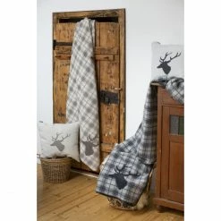 David Fussenegger SAVONA Hirsch/Karo Wohndecke - 150x200 Cm - Anthrazit -David Fussenegger Shop unnamed file 1254