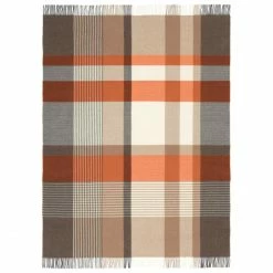 Eagle Products HARRIS Schurwoll-Decke - 150x215 Cm - Natur-orange