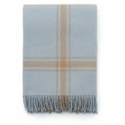 Normann Copenhagen Papa Decke - 130x200 Cm - Check Soft Blue/Peach