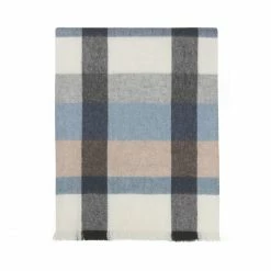 Elvang Denmark Elvang Intersection Alpaka-Decke - 130x190 Cm - Ocean Blue/white/grey