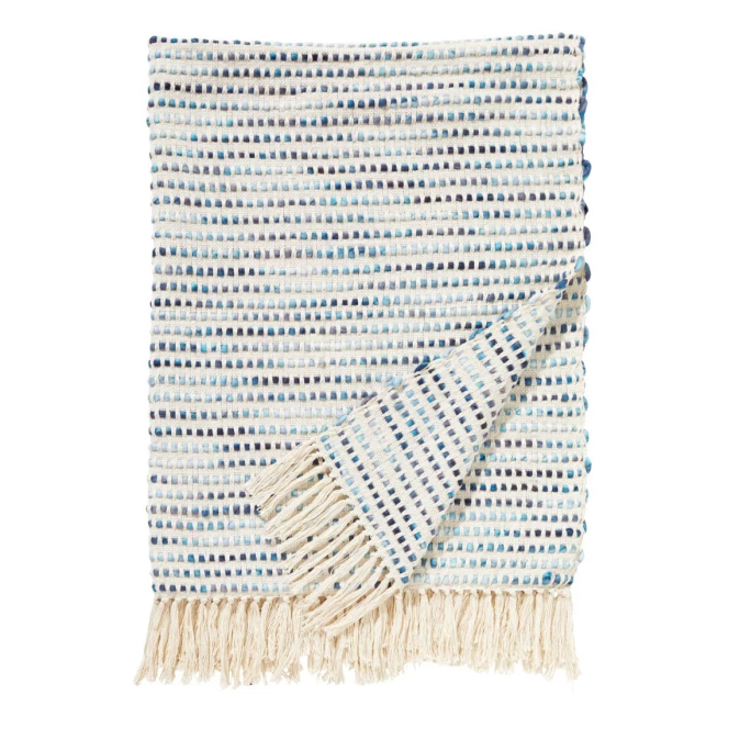 Damai Mombassa Plaid - 130x170 Cm - Blue 1 Damai Mombassa Plaid - 130x170 Cm - Blue