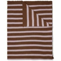 Marc O'Polo Structure Knit Decke GOTS-zertifiziert - 130x170 Cm - Toffee Brown