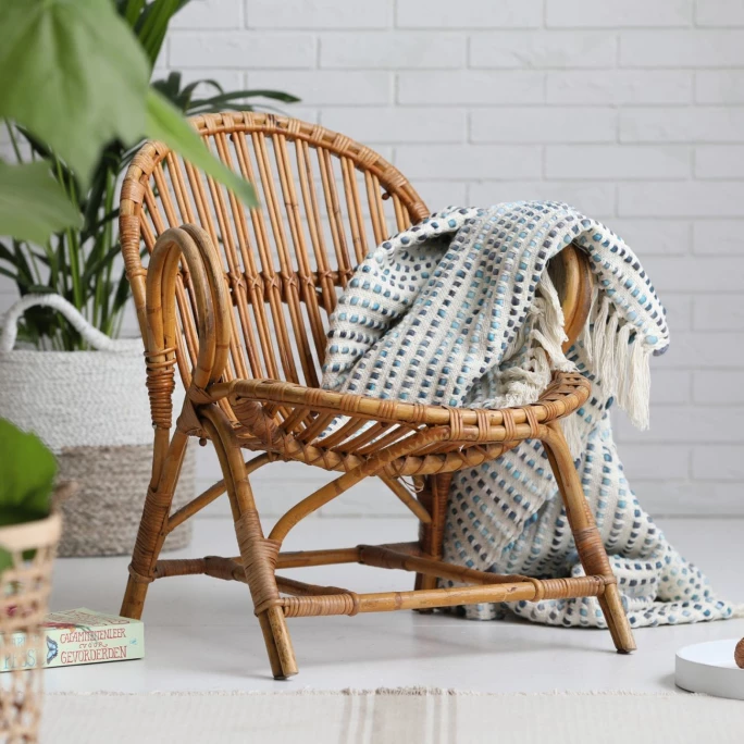 Damai Mombassa Plaid - 130x170 Cm - Blue 2 Damai Mombassa Plaid - 130x170 Cm - Blue – Bild 2