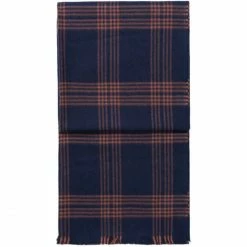 Elvang Denmark Elvang Check Decke Aus Baby-Alpakawolle - 130x190 Cm - Blue/rusty Red