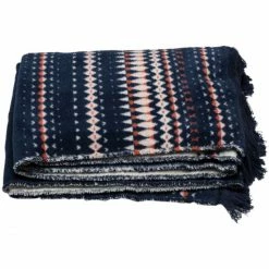 David Fussenegger VIENNA Norweger Bordüre Wohndecke - 150x200 Cm - Navy