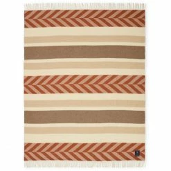 Lexington Herringbone Striped Decke - 130x170 Cm - Copper/brown