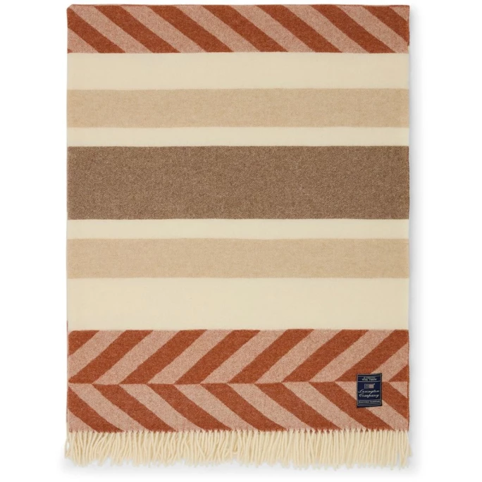 Lexington Herringbone Striped Decke - 130x170 Cm - Copper/brown 2 Lexington Herringbone Striped Decke - 130x170 Cm - Copper/brown – Bild 2