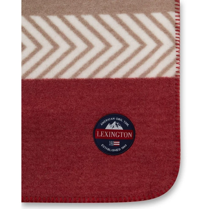 Lexington Graphic Printed Plaid - 130x170 Cm - Red-beige-white 2 Lexington Graphic Printed Plaid - 130x170 Cm - Red-beige-white – Bild 2