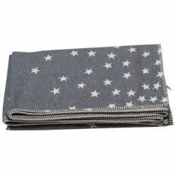 David Fussenegger SYLT Sternenverlauf Baumwolldecke - 140x200 Cm - Mittelgrau