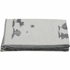 David Fussenegger SYLT Waldtiere Baumwolldecke - 140x200 Cm - Hellgrau