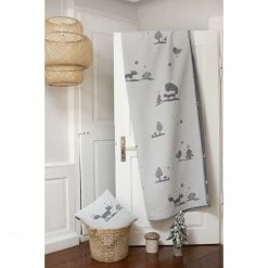 David Fussenegger SYLT Waldtiere Baumwolldecke - 140x200 Cm - Hellgrau -David Fussenegger Shop unnamed file 304