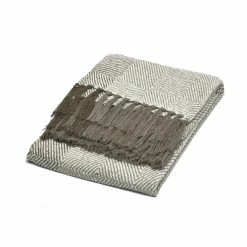 Haven & Earth Inverno Chenille Plaid - 130x170 Cm - Kaffee/taupe