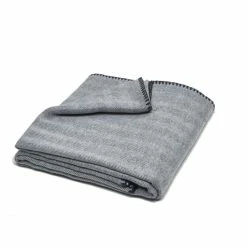 Haven & Earth Winter Herringbone Plaid - 160x220 Cm - Blau/natur