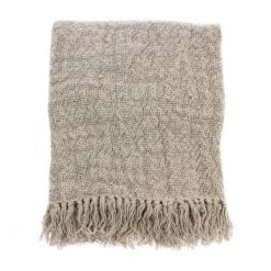 HK Living Linnen Decke - 130x170 Cm - Natural