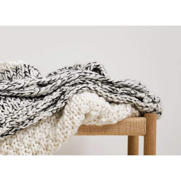 Marc O'Polo Maiku Wolldecke - 130x170 Cm - White 2 Marc O'Polo Maiku Wolldecke - 130x170 Cm - White – Bild 2