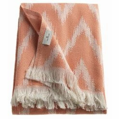 Tom Tailor Zig Zag Decke - 140x180 Cm - Koralle