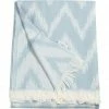 Tom Tailor Zig Zag Decke - 140x180 Cm - Skyblue