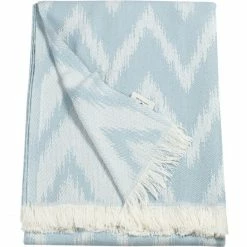 Tom Tailor Zig Zag Decke - 140x180 Cm - Skyblue