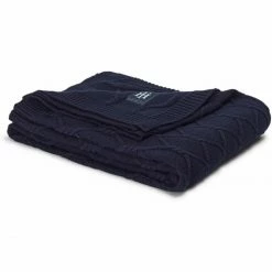 Tommy Hilfiger Cable Plaid - 130x170 Cm - Navy