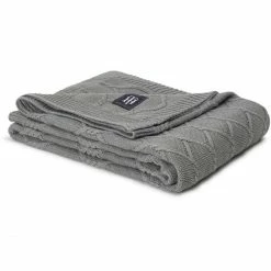 Tommy Hilfiger Cable Plaid - 130x170 Cm - Light Grey