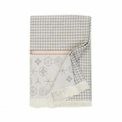 Rohleder Home Collection Edward Van Vliet Geisha Decke - 130x200 Cm - Natur-hellgrau