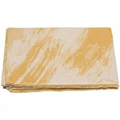 David Fussenegger LIMA Pinselstriche Leichte Decke Aus Recycling- - 140x200 Cm - Senf