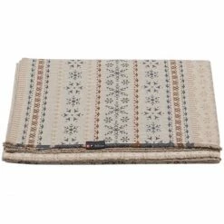 David Fussenegger LINO Nordische Bordüre Leinenplaid - 135x200 Cm - Beige