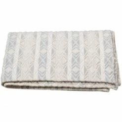 David Fussenegger DECO Grafische Bordüre Plaid - 130x200 Cm - Rohweiß