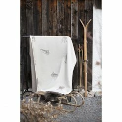 David Fussenegger SILVRETTA Wintersportler Baumwolldecke - 140x200 Cm - Rohweiß -David Fussenegger Shop unnamed file 606