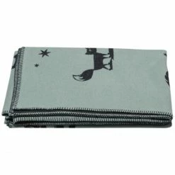 David Fussenegger SYLT Waldtiere Baumwolldecke - 140x200 Cm - Hellgrün