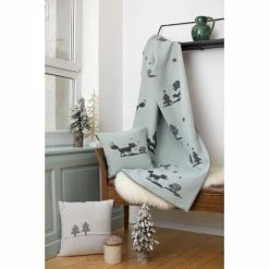 David Fussenegger SYLT Waldtiere Baumwolldecke - 140x200 Cm - Hellgrün -David Fussenegger Shop unnamed file 633