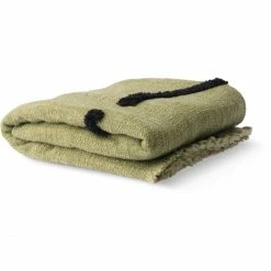 HK Living Soft Woven Decke - 130x170 Cm - Ochre-black -David Fussenegger Shop unnamed file 681