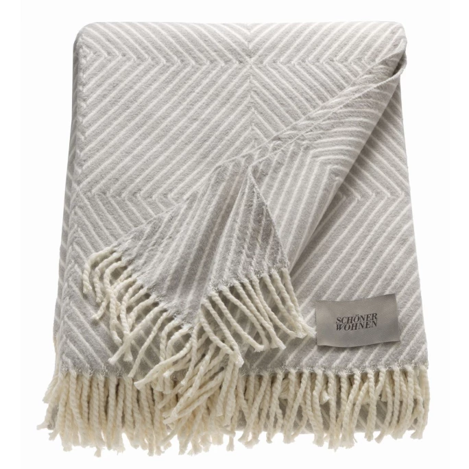 Schöner Wohnen Tebas Plaid - 140x200 Cm - Hellgrau 1 Schöner Wohnen Tebas Plaid - 140x200 Cm - Hellgrau